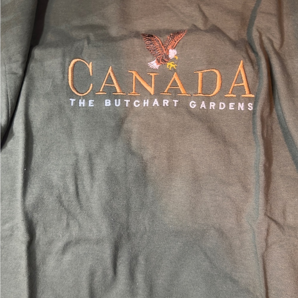 Vintage VTG Canada The Butchart Gardens Green T-Shirt - Picture 3 of 5